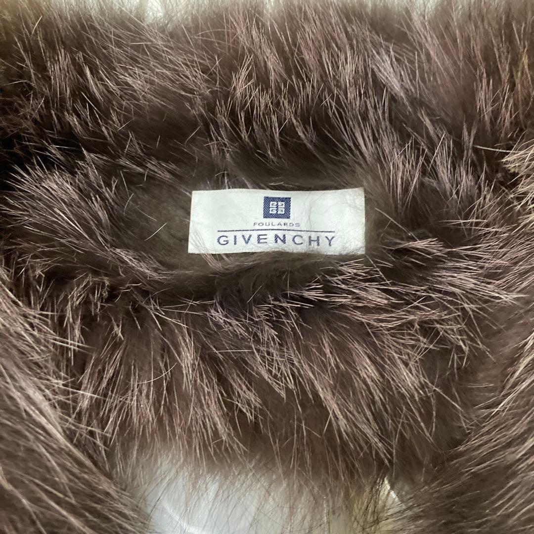 美品 ジバンシー GIVENCHY リアルファー ストール マフラー