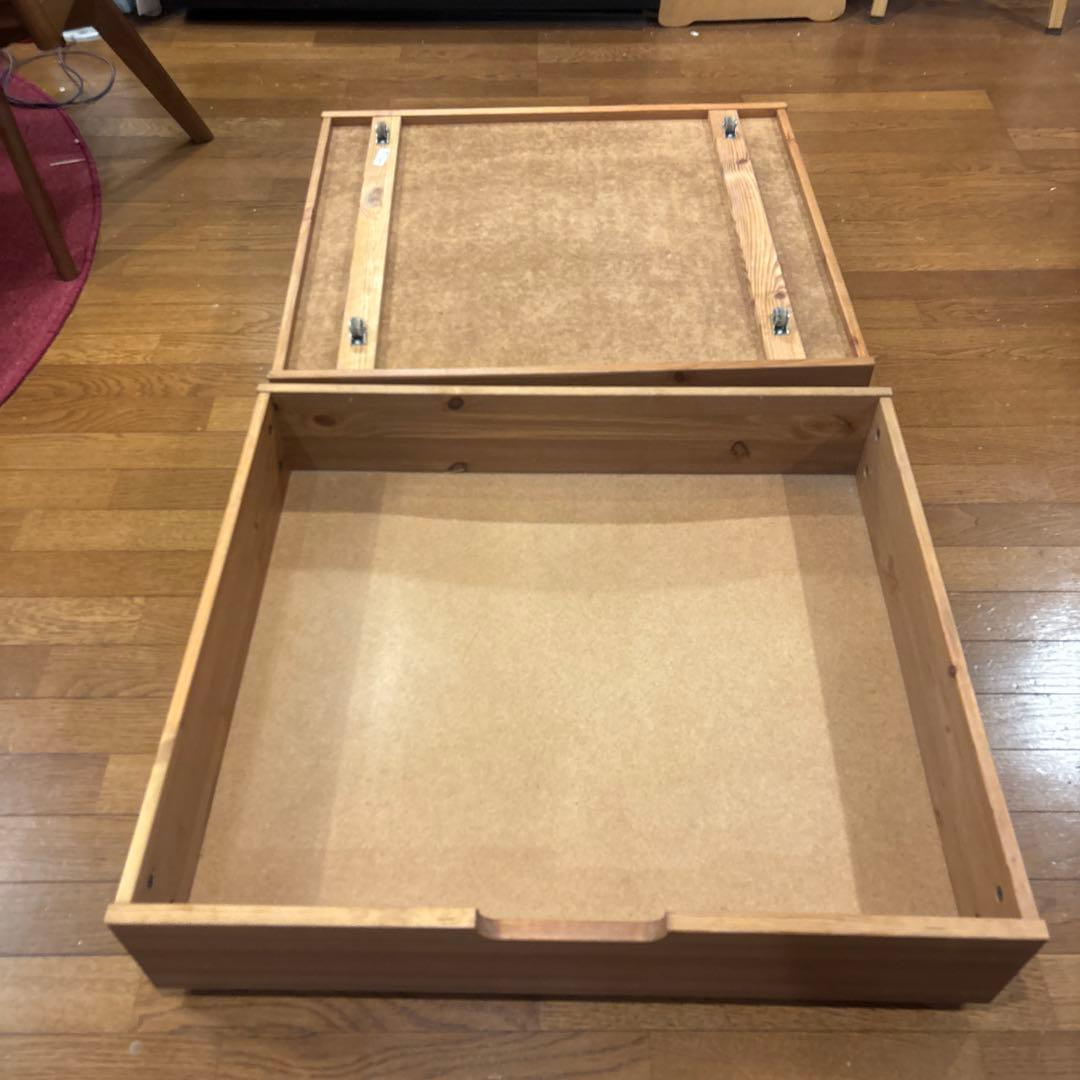 ナチュラルウッド スタッカブル ベッド下収納 ストレージボックス