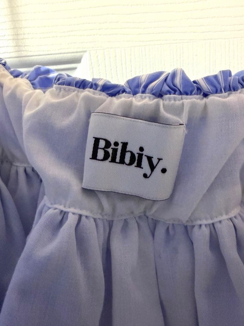 Bibiyビビィ DONNA STRIPED BUSTIER オフショルトップス