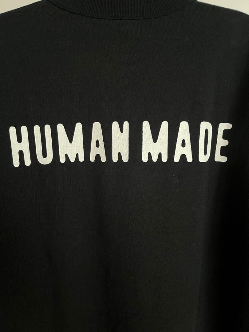 【美品】HUMAN MADE HEART POCKET T-SHIRT 黒　L