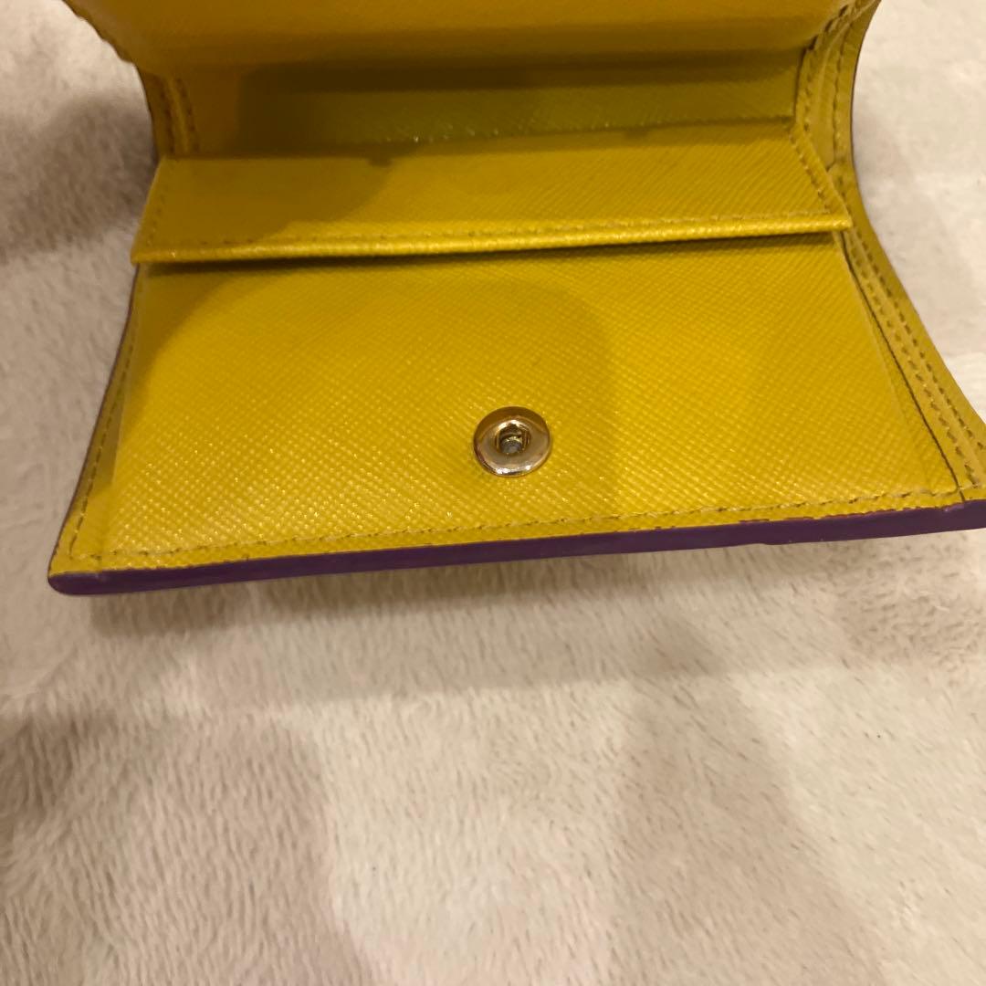 立春値下！MARNI BILLFOLD 2つ折ウォレット イエローXパープル