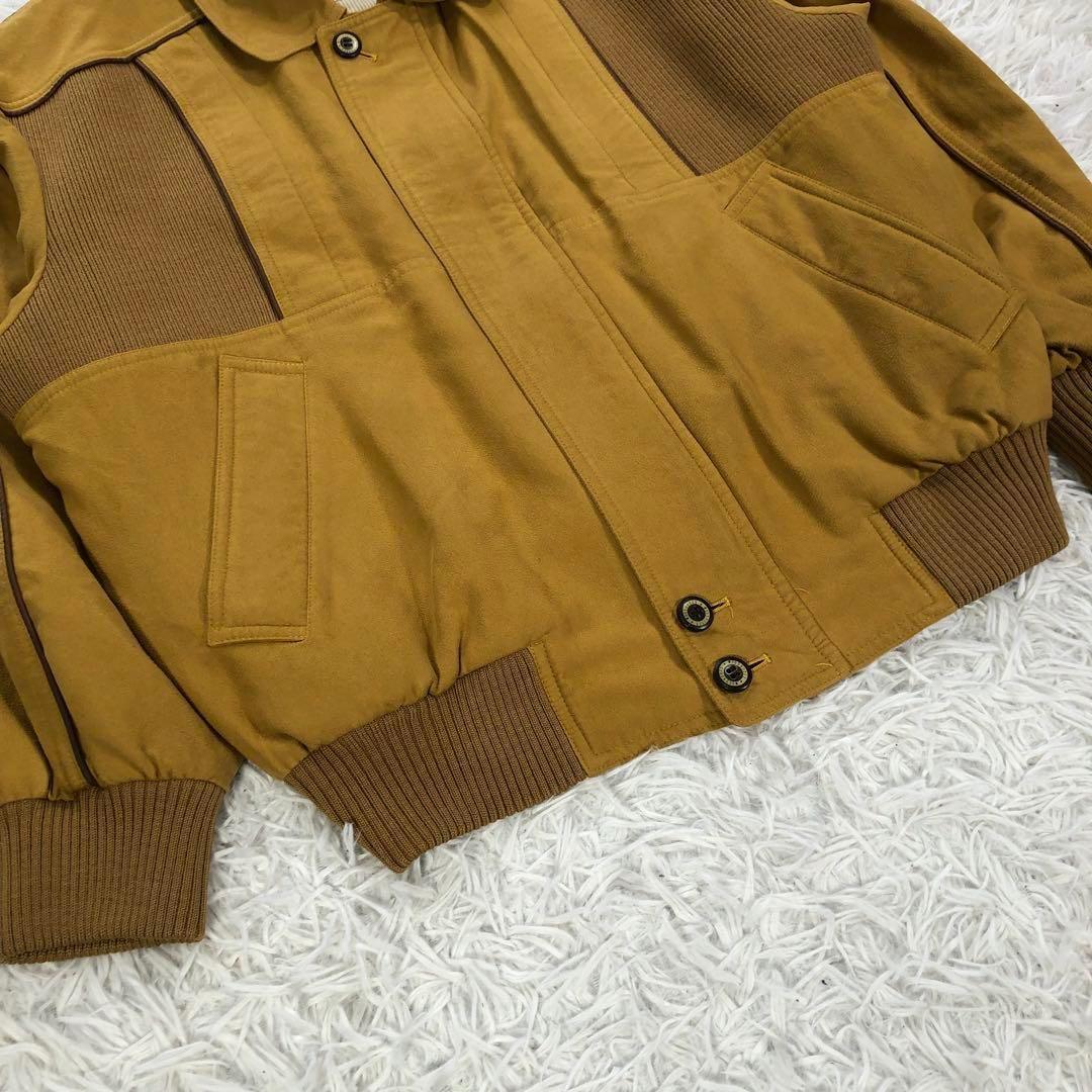 90s WOODHOUSE フェイクスエードボンバージャケット【M】ライナー付◆