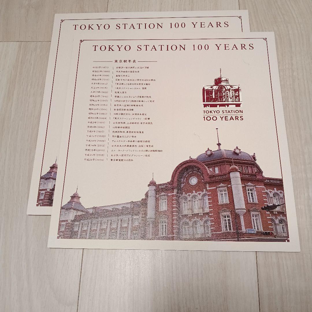 【2枚セット】東京駅開業100周年記念 限定Suica スイカ 台紙付き