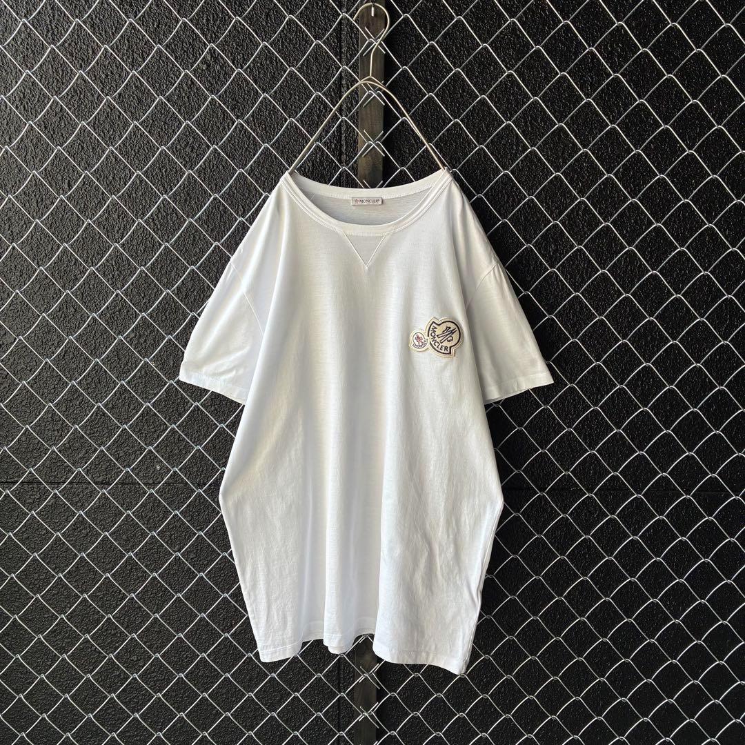 美品⭐︎人気デザイン モンクレール MONCLER Tシャツ 刺繍ロゴ 希少XL