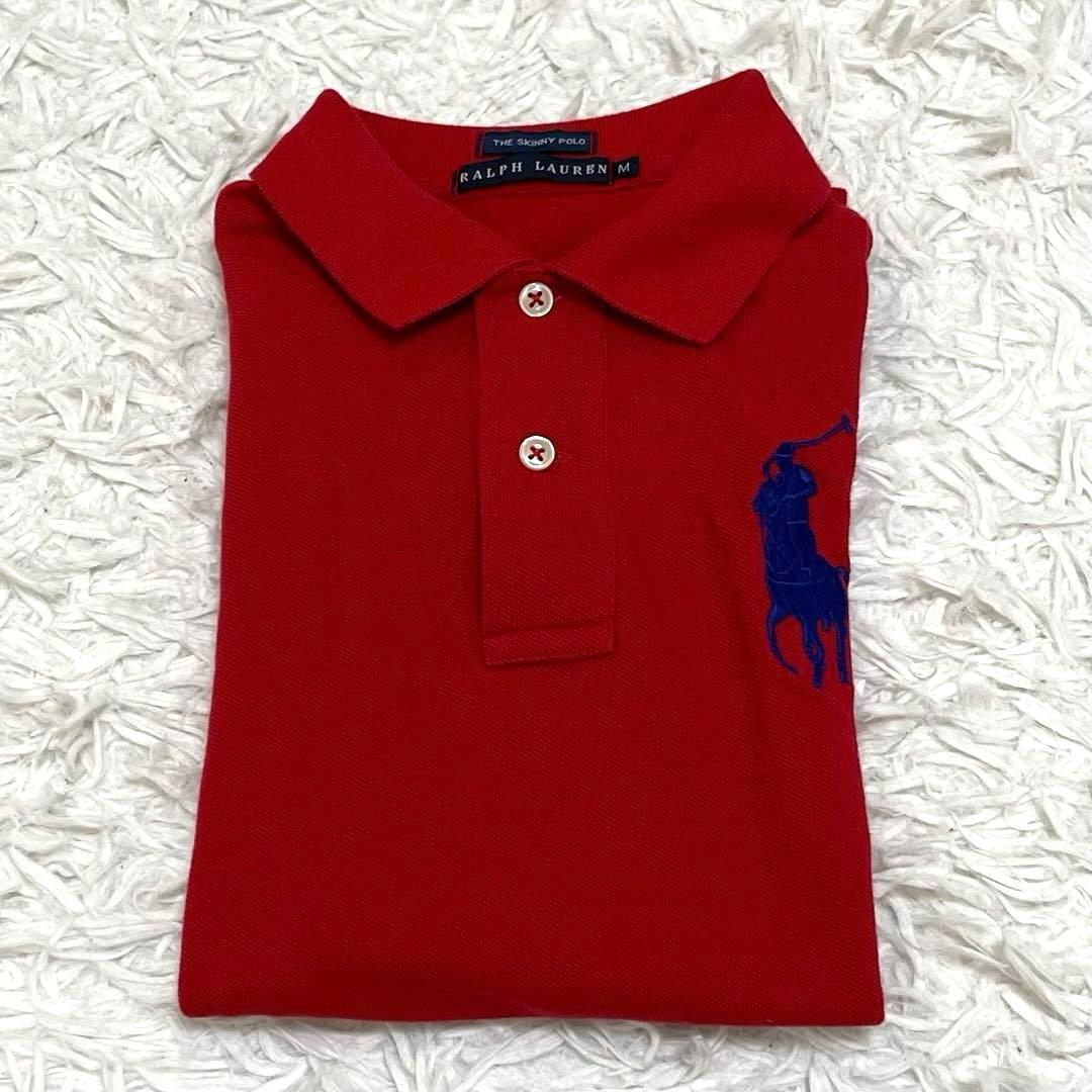【未使用】ラルフローレン　半袖　ポロシャツ　刺繍ロゴ　ビッグポニー　赤　M