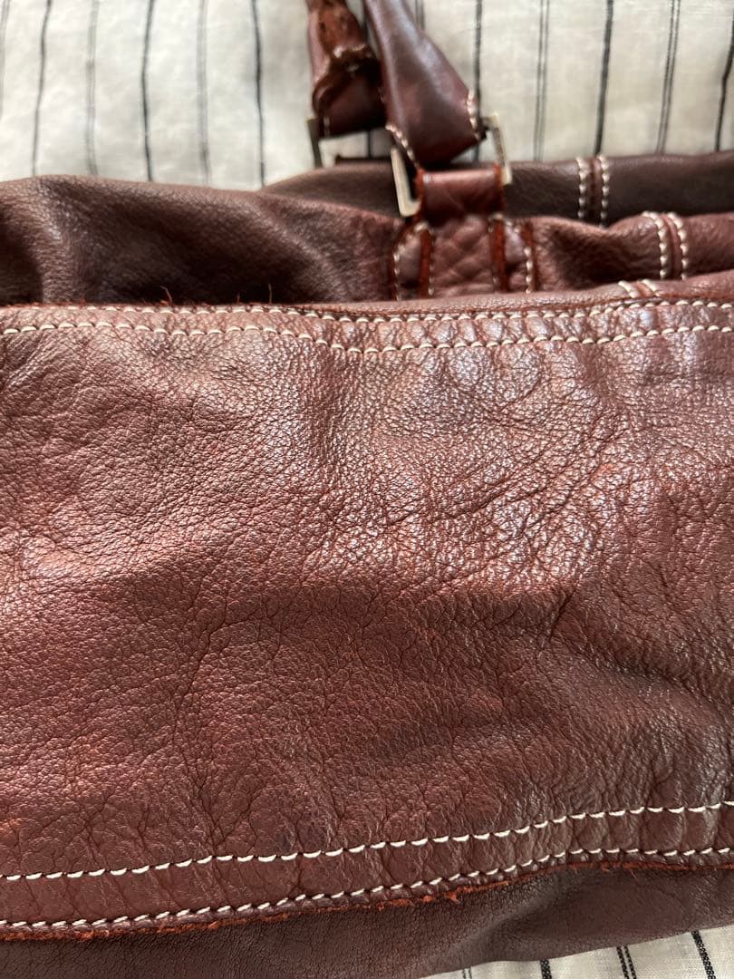 シシロッシ　シボレザー ボストンバッグ