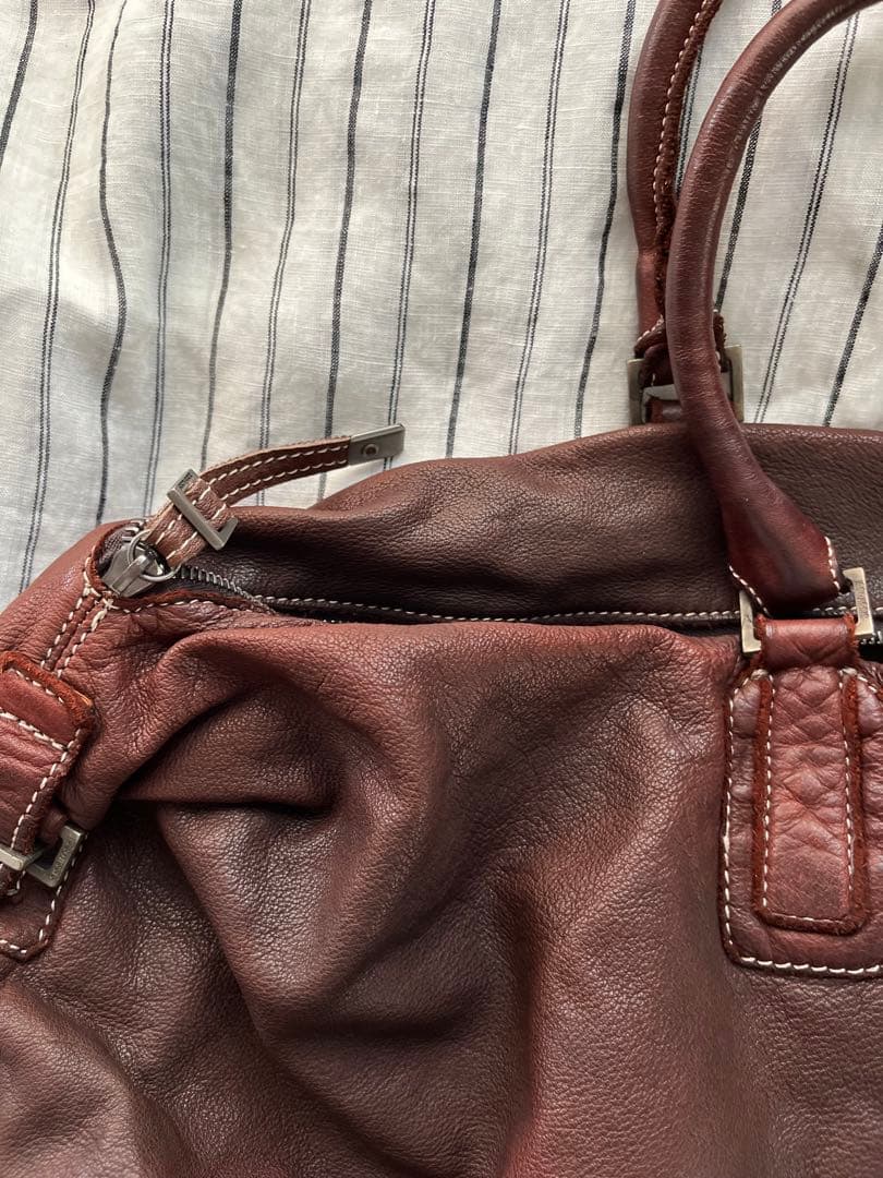 シシロッシ　シボレザー ボストンバッグ
