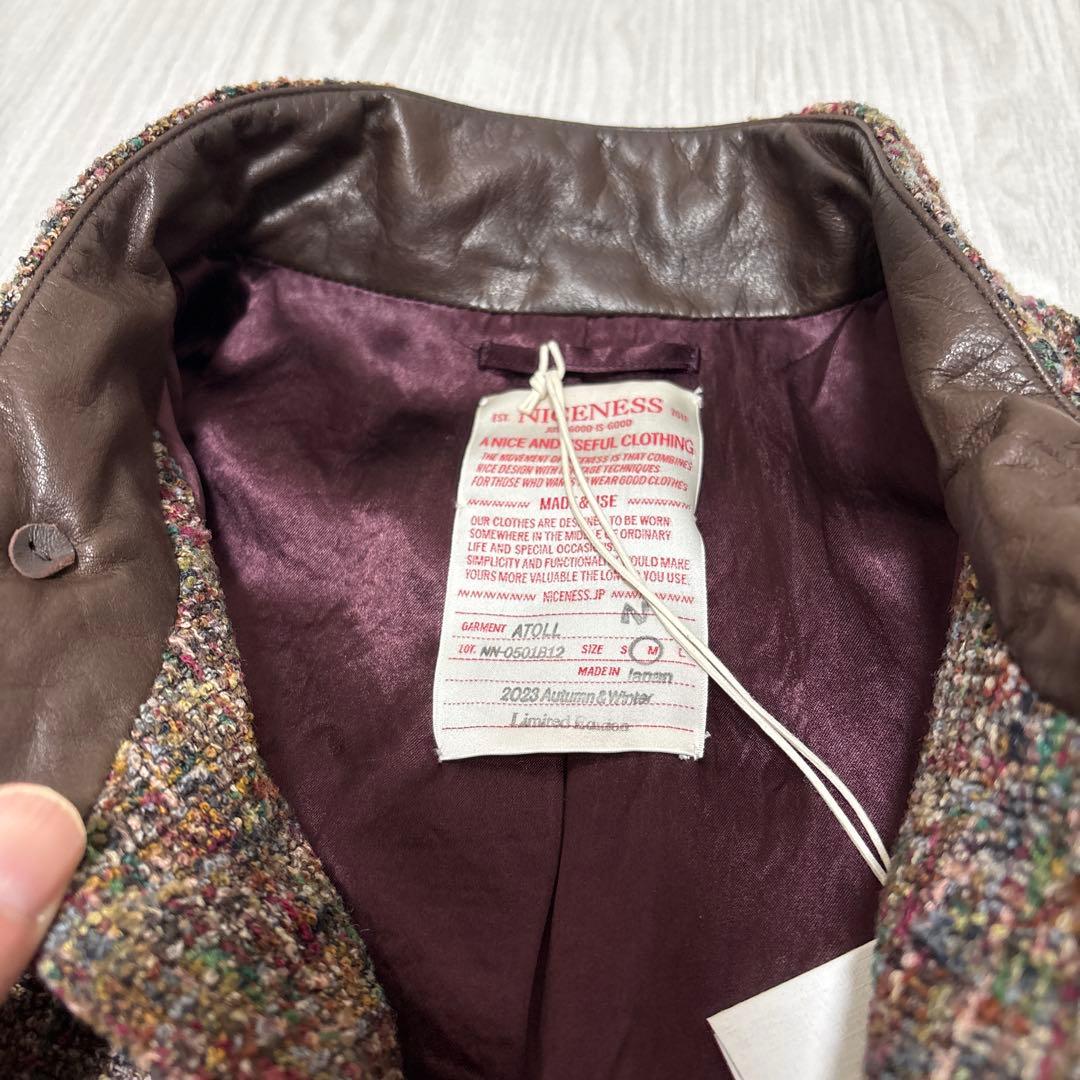 【極美品】23AW 定価18万 NICENESS ナイスネス ツイードジャケット