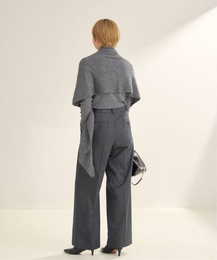 【美品】Plage グレー ファー マフラー スカーフ