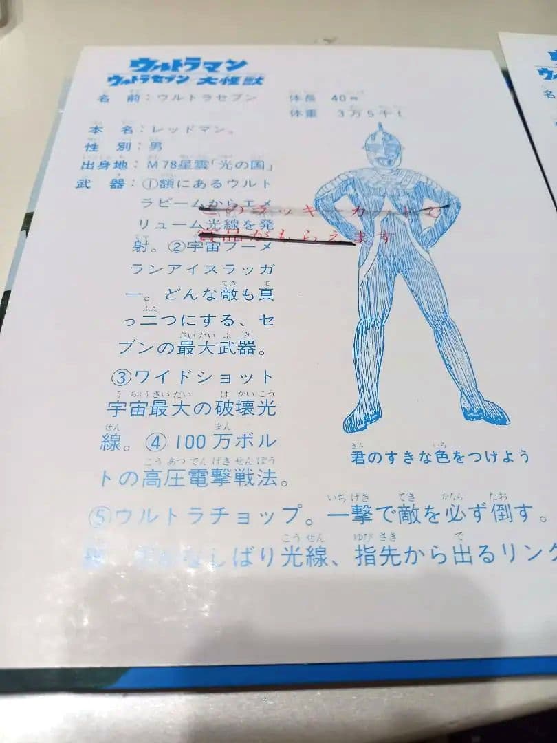 超激レア昭和47年当時物ウルトラマン ウルトラセブン 大怪獣アルバム&カード8枚