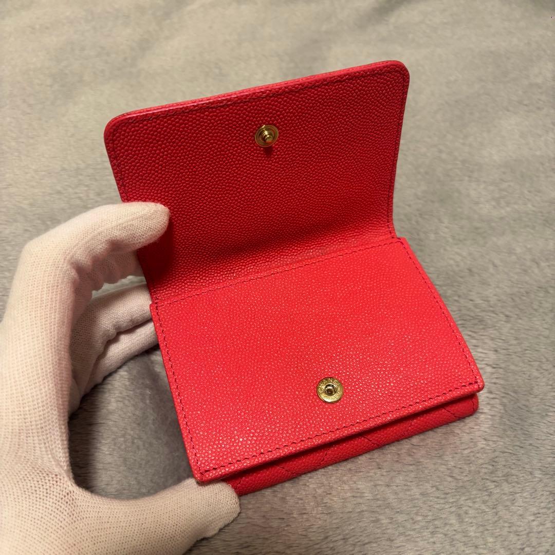 CHANEL ミニウォレット 三つ折り財布　マドモアゼル ピンク