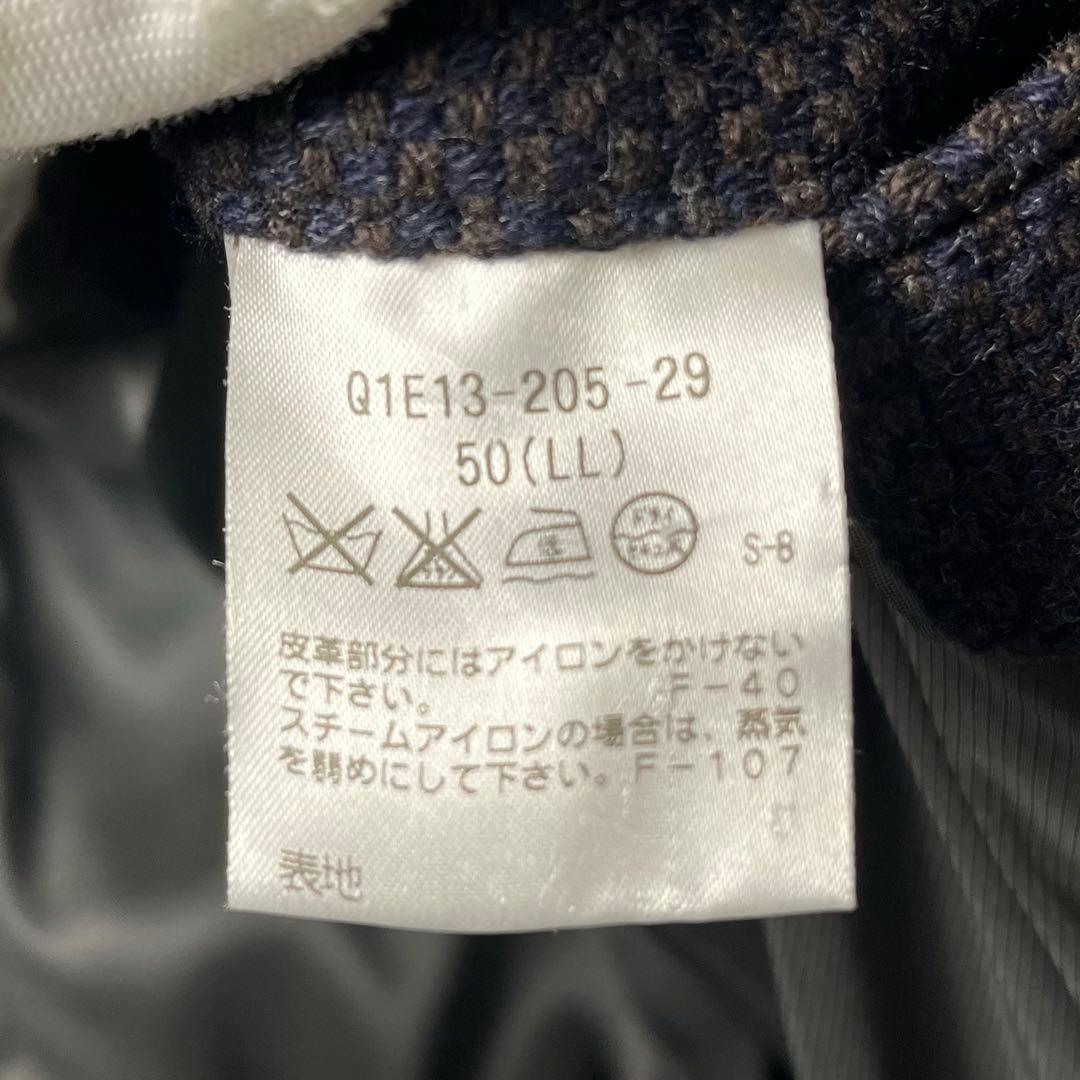 allegri ジップアップ テーラードジャケット ブルゾン ツイード 50