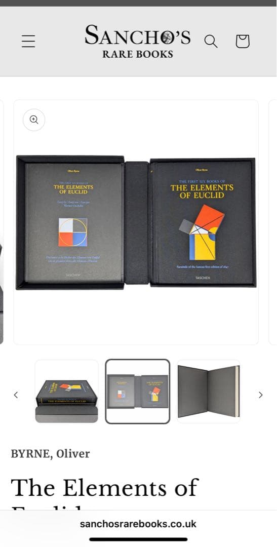 未開封 The Elements of Euclid ユクリッド幾何学 豪華箱入