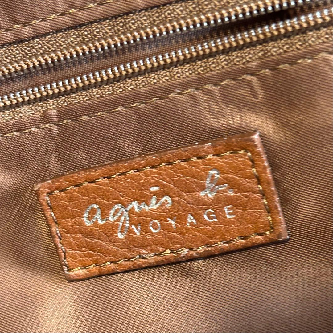 agnes b. アニエスベー　ボストンバッグ　レザーボストンバッグ　本革　茶色