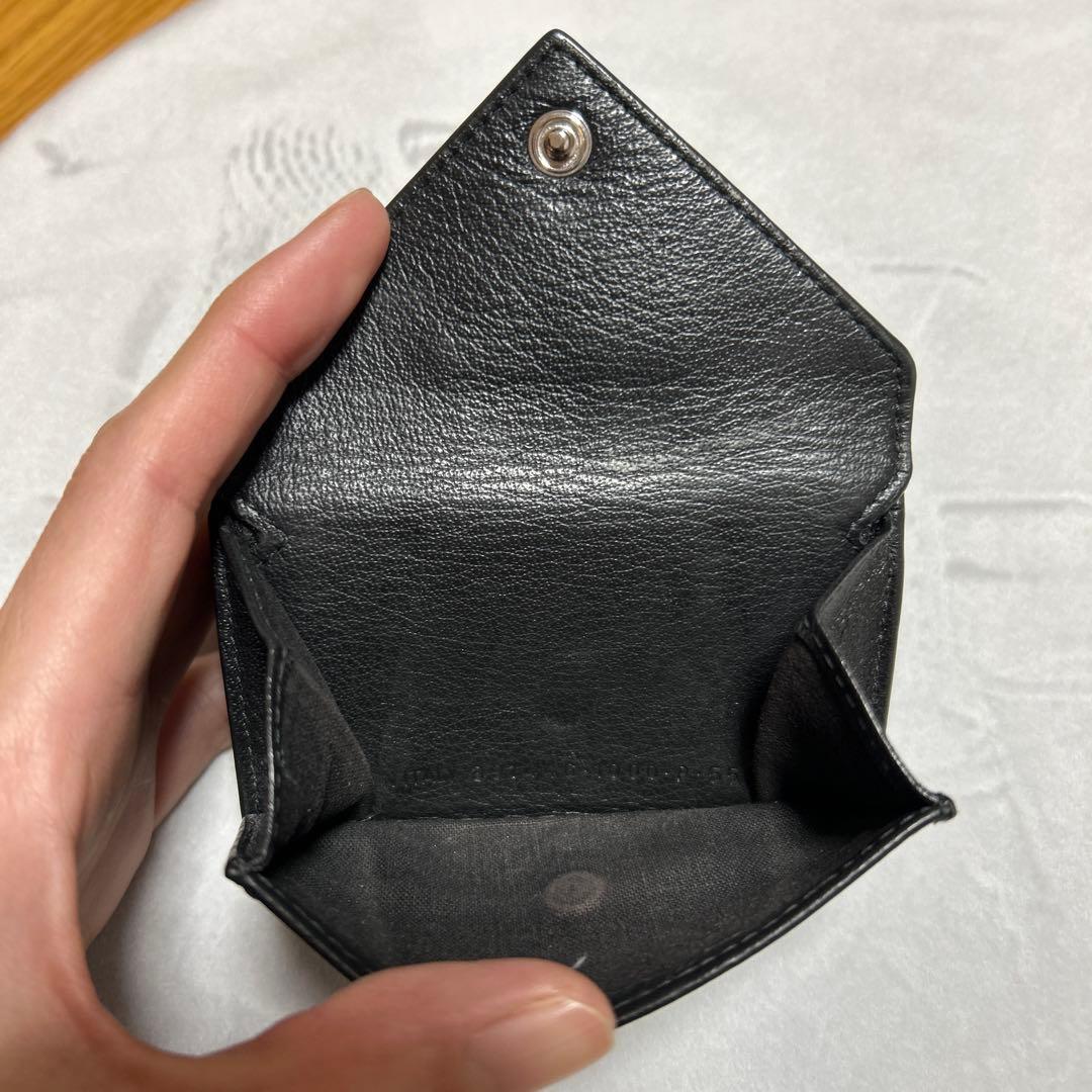 【美品】 BALENCIAGA バレンシアガ ペーパー ミニ ウォレット 黒