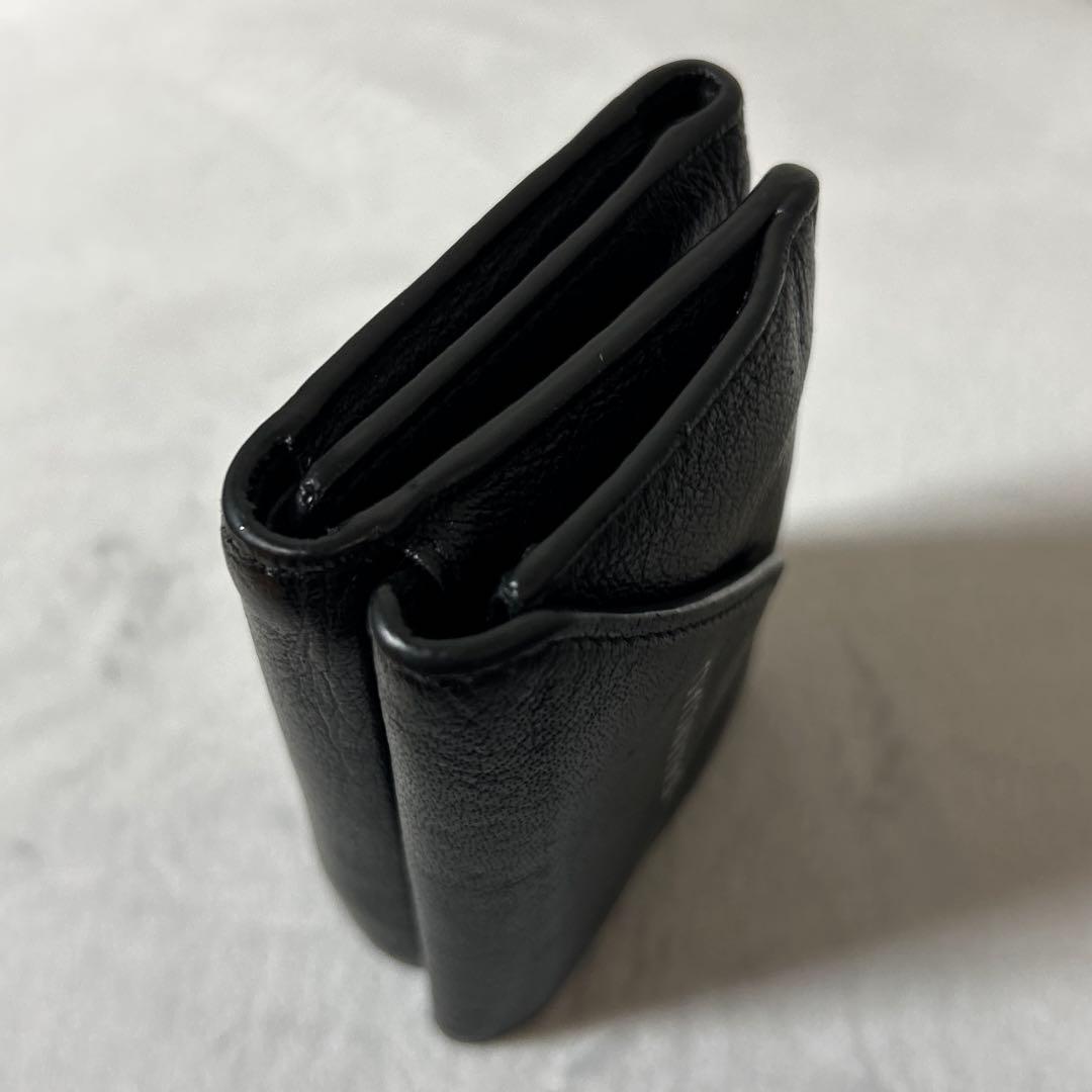 【美品】 BALENCIAGA バレンシアガ ペーパー ミニ ウォレット 黒