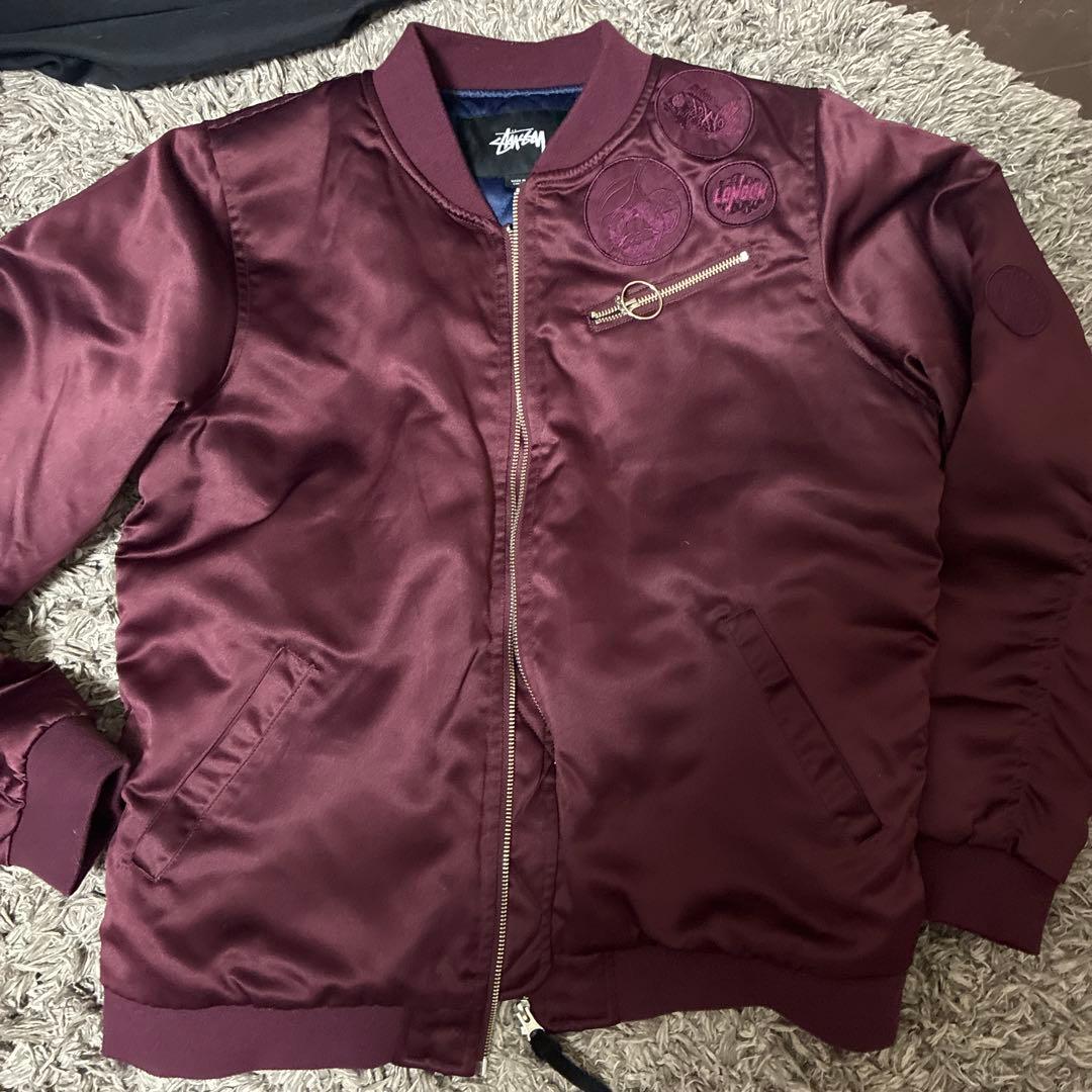 Stussy MA-1 フライトジャケット バーガンディ