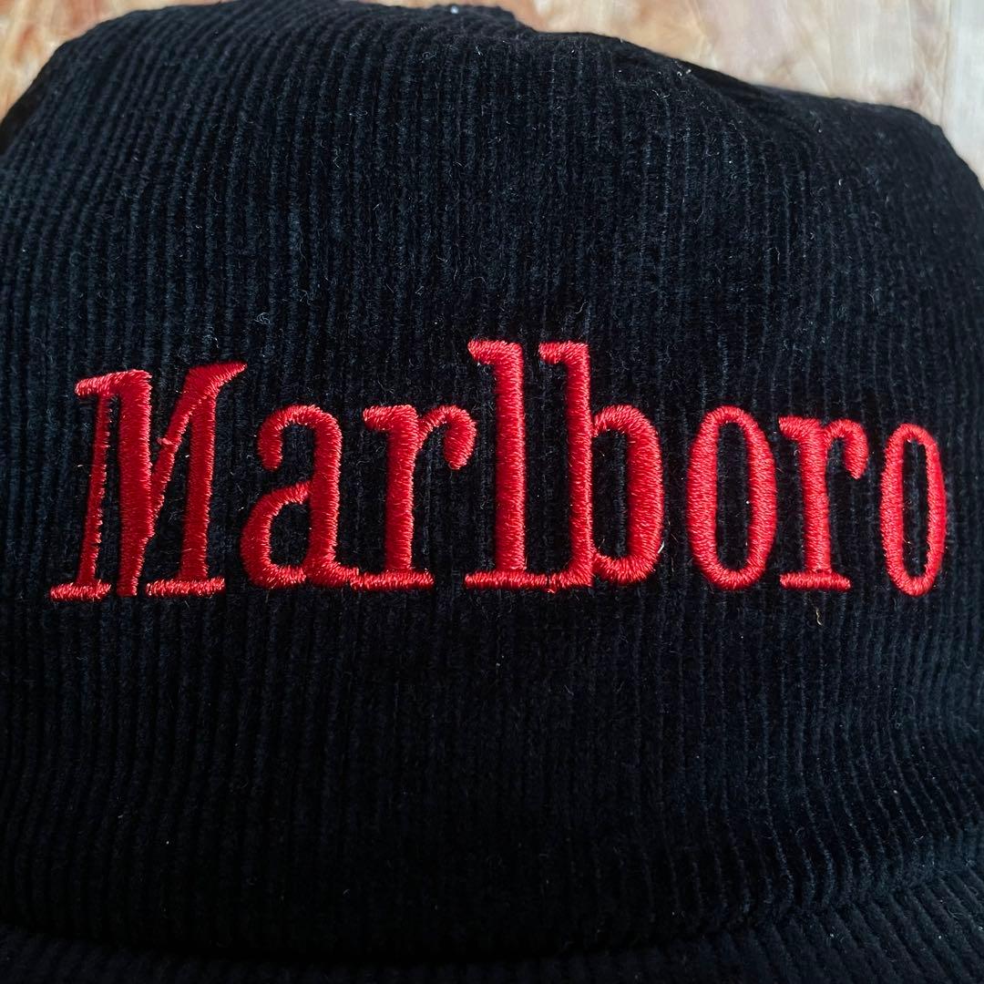 90s Marlboro Vintage cap コーデュロイキャップ ロゴ刺繍