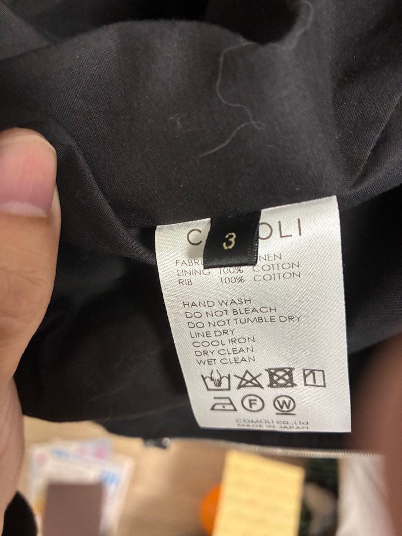 COMOLI 23SS リネン W クロス ジップブルゾン size3