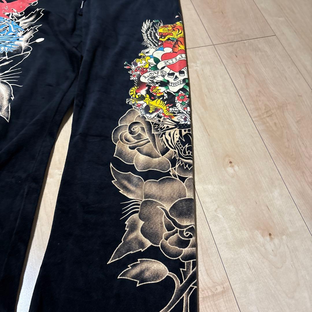 エドハーディ　ベロアパンツ　美品