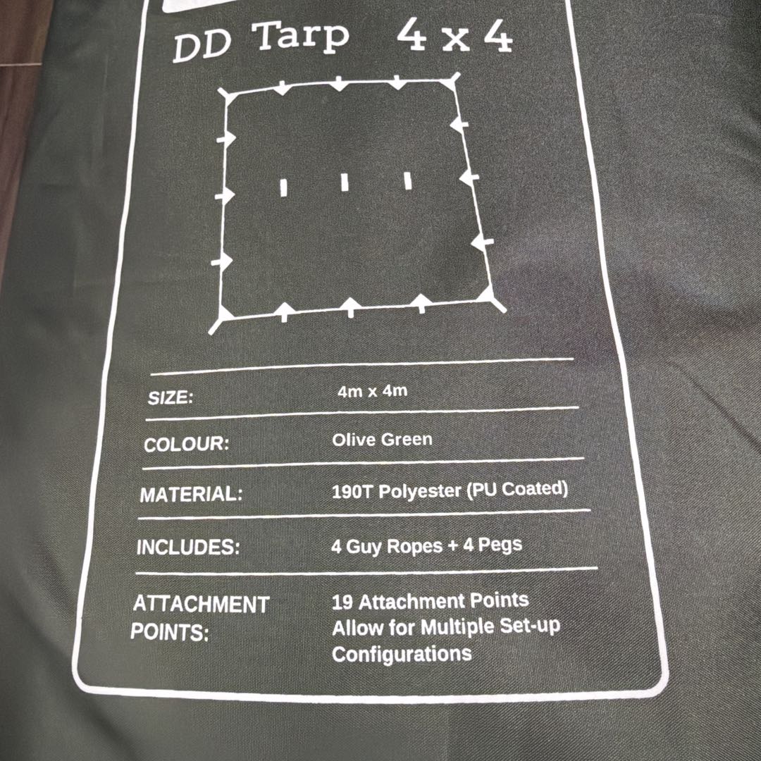 dd タープ　4 x 4 Olive Green