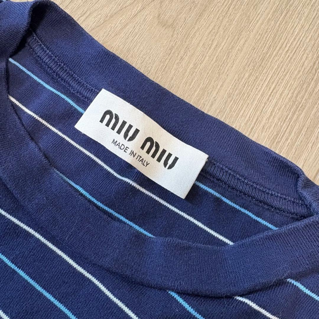 【みっさ】miu miu ミュウミュウ 正規品 クロップドTシャツ