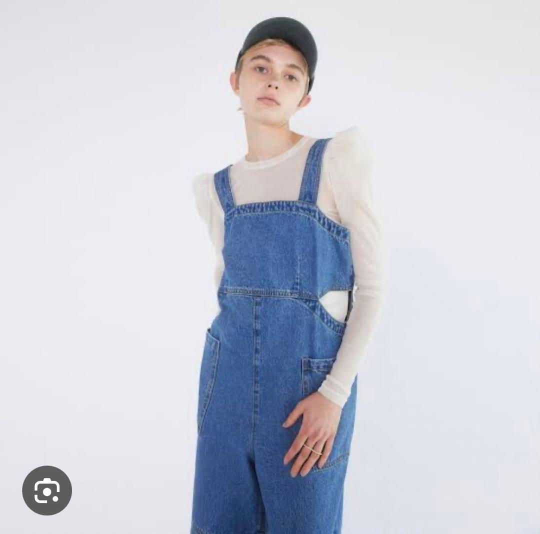 シールームリン　サイドカッティングデニムサロペット⭐︎新品タグ付き⭐︎