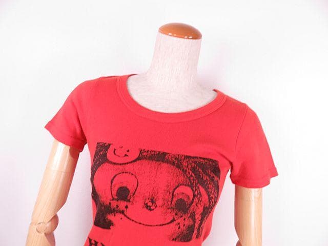 【値下げ】ヒステリックグラマー　半袖Ｔシャツ　チビＴ　微ラメ　オレンジ　Ｓ