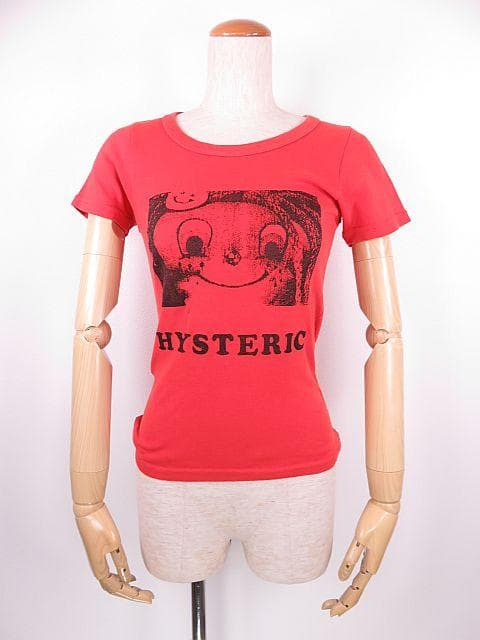 【値下げ】ヒステリックグラマー　半袖Ｔシャツ　チビＴ　微ラメ　オレンジ　Ｓ