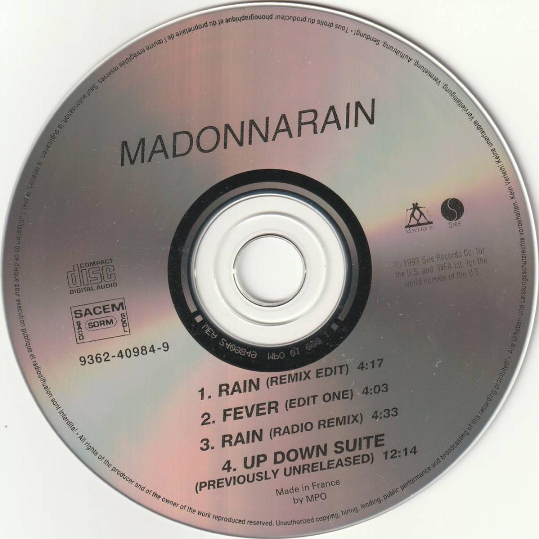 紙ジャケ　マドンナ　RAIN / FEVER　フランス盤 CDシングル　紙ジャケ
