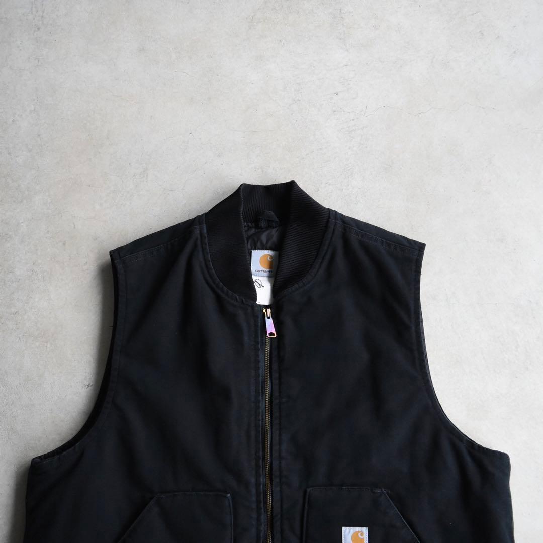 90s00s Carhartt カーハート ダックベスト 黒 ブラック XL