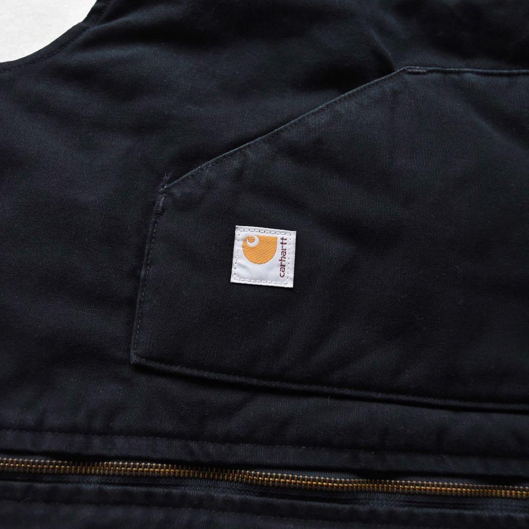 90s00s Carhartt カーハート ダックベスト 黒 ブラック XL