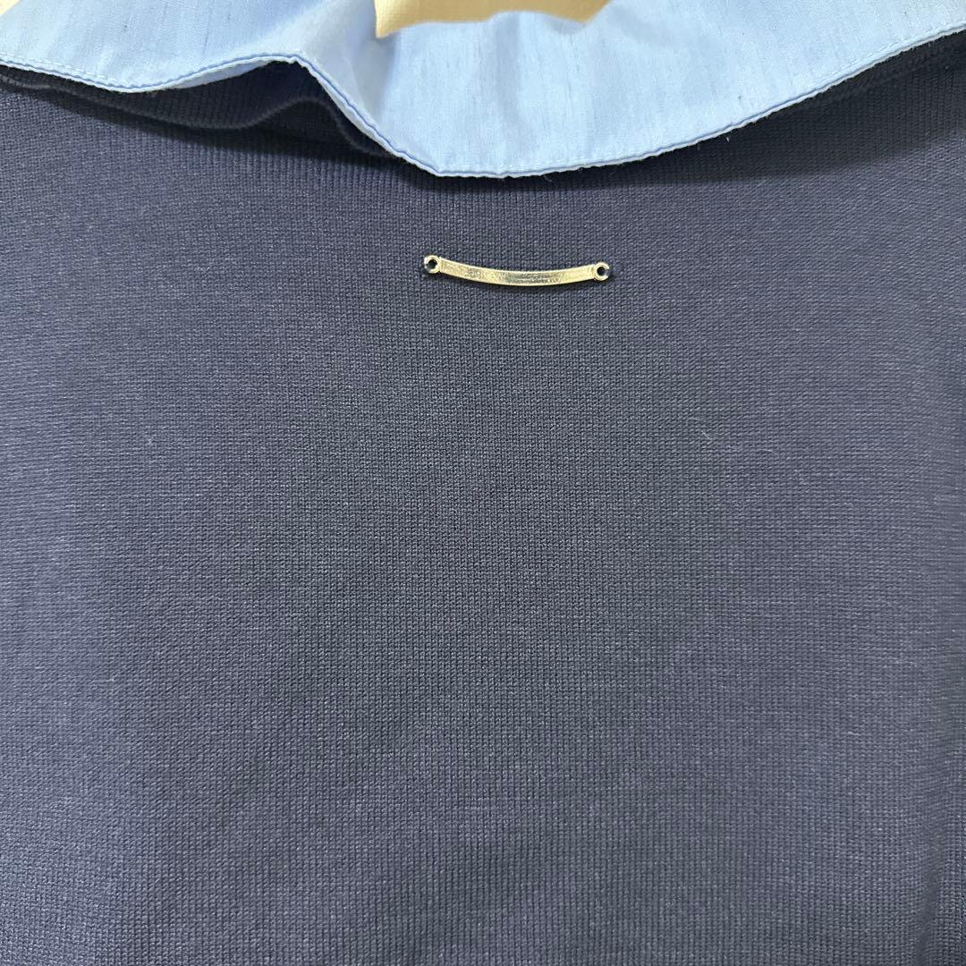 Chico チコ　刺繍入り襟付きポロニット