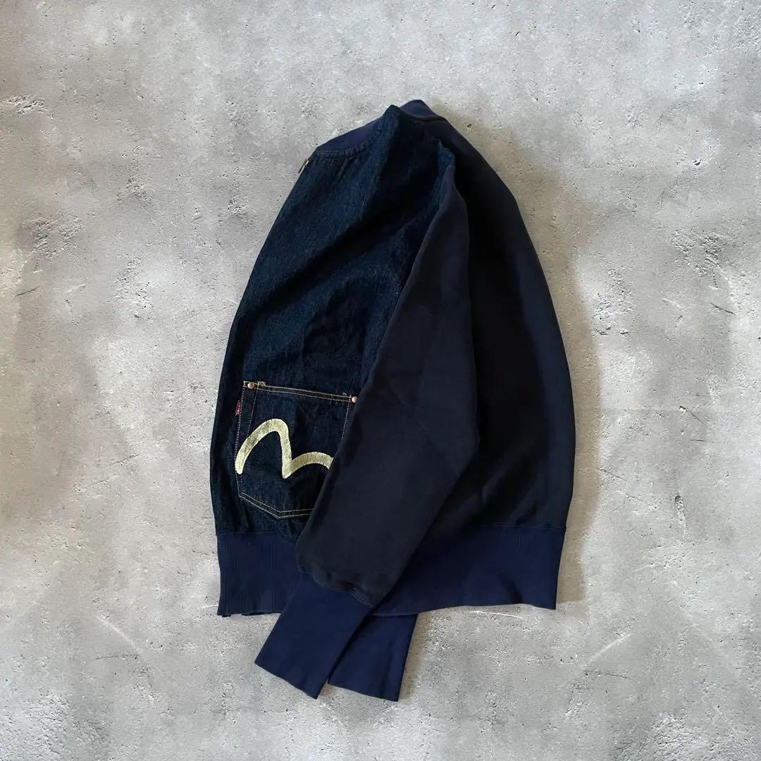 鮭*虎様 EVISU combination jacket エヴィスカ デニムブ