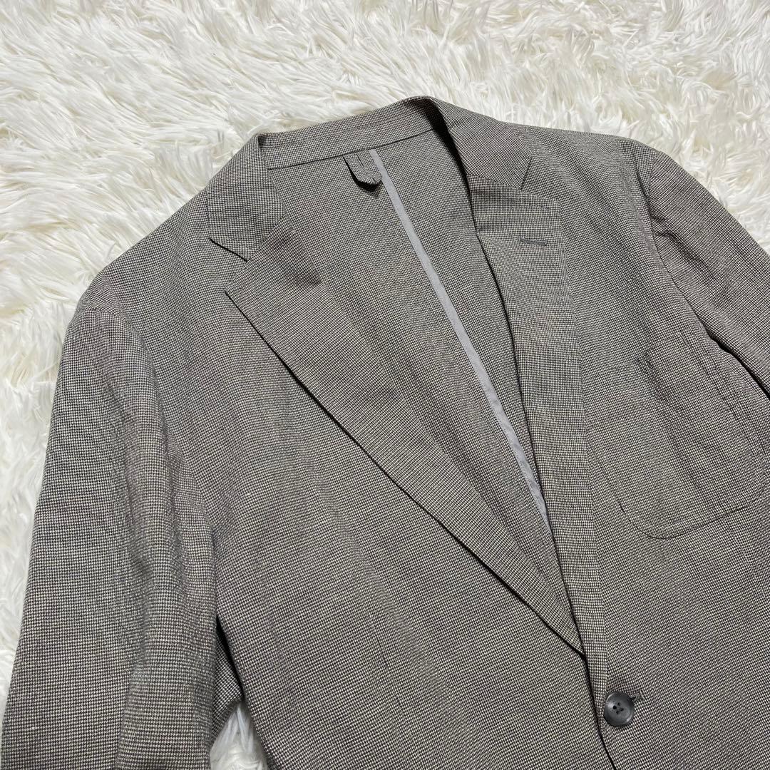 BURBERRY LONDON テーラードジャケット 綿麻 背抜き 春夏 L