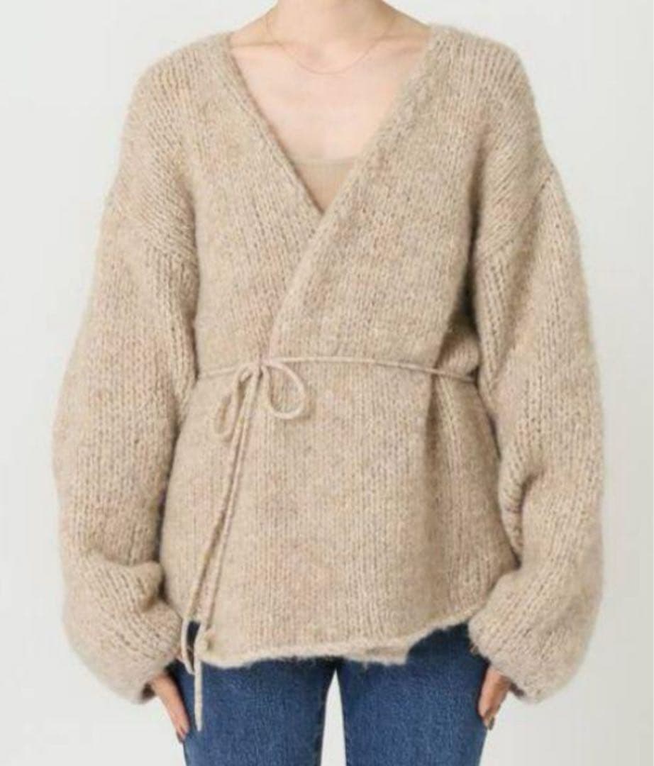 新品U by SPICK&SPAN カシュクールカーディガン 松田未来 ニット