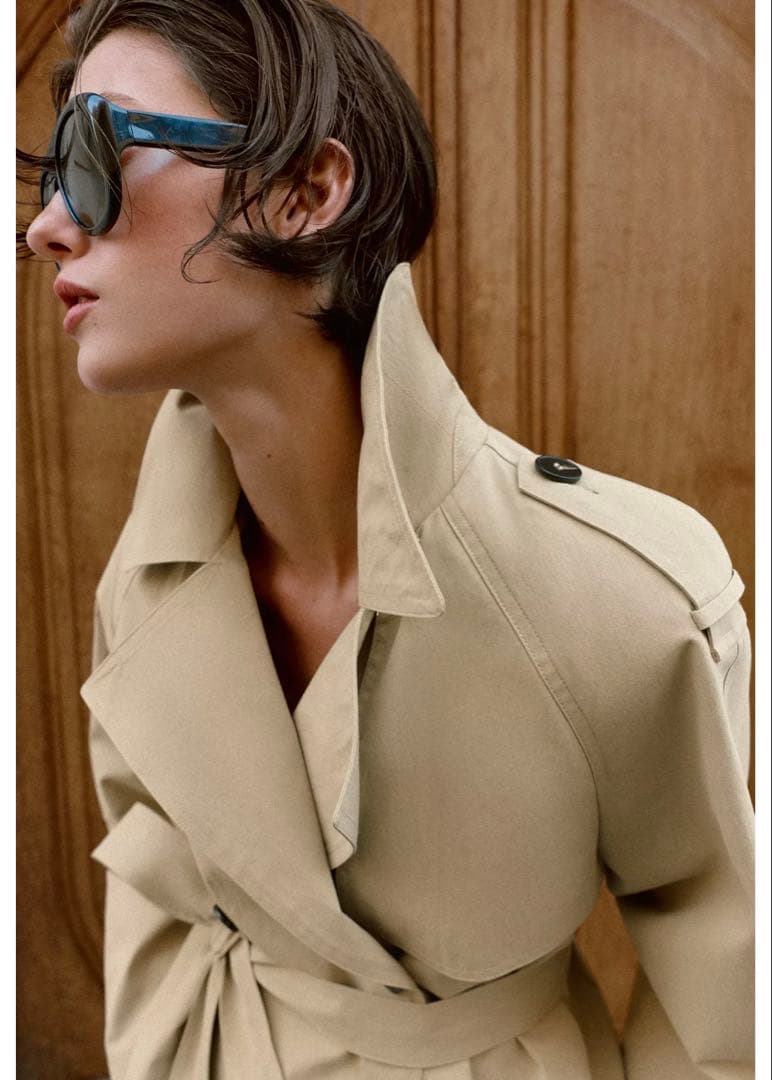 新品タグ付★ZARA ショートトレンチコート M