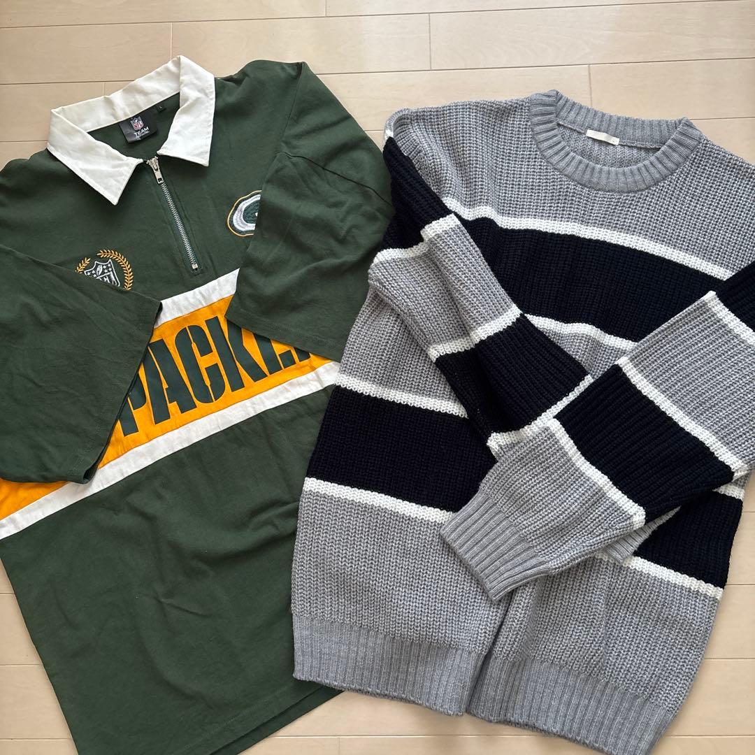 メンズ 学生 半袖 長袖 まとめ売り Tシャツ ニット帽