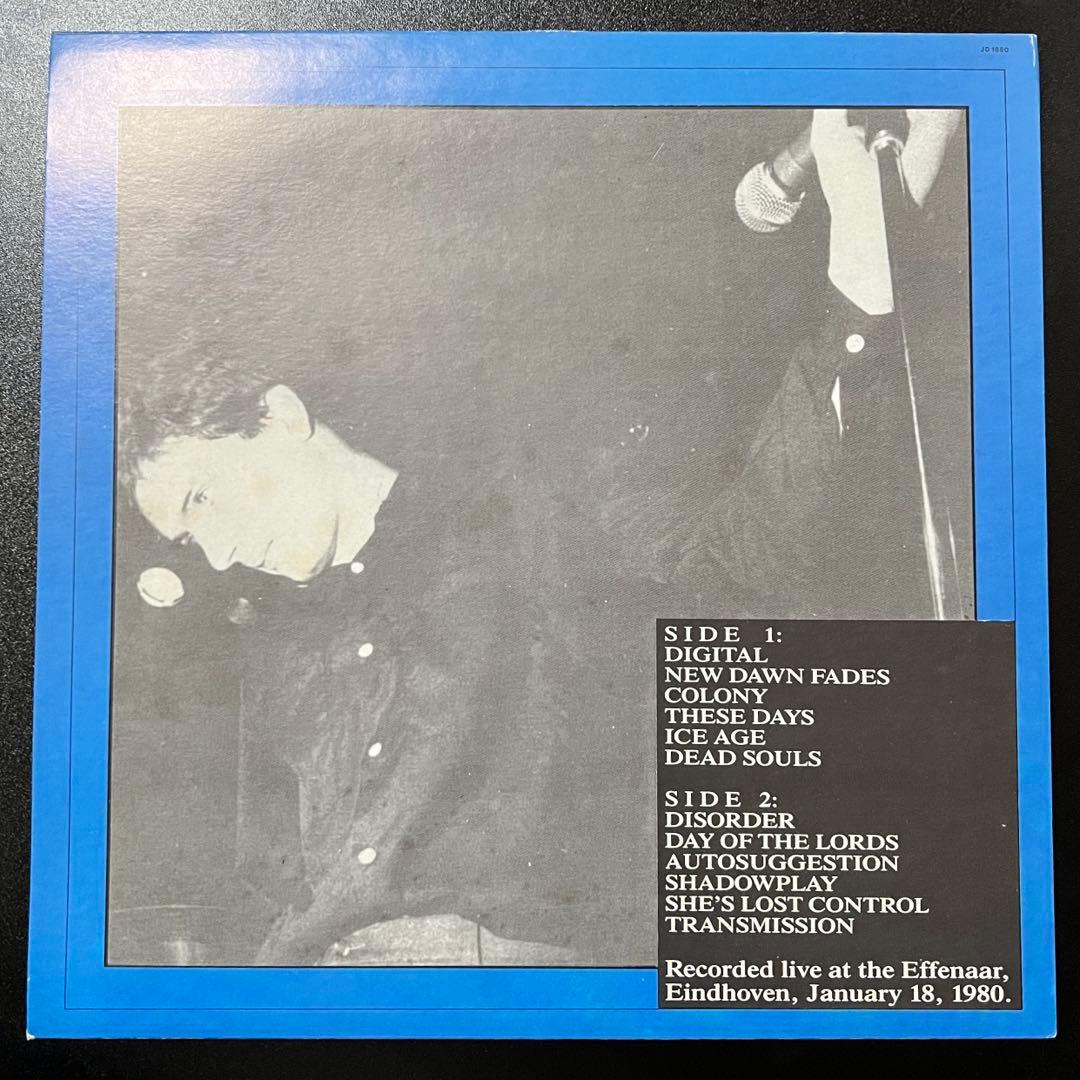 【LP】Joy Division Concert 18 Jan Effenaar