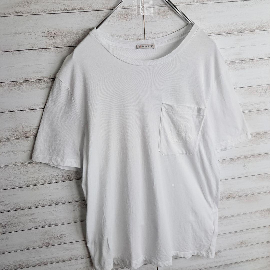 モンクレール ロゴ ポケット M Tシャツ トリコロール ロゴT ポケット