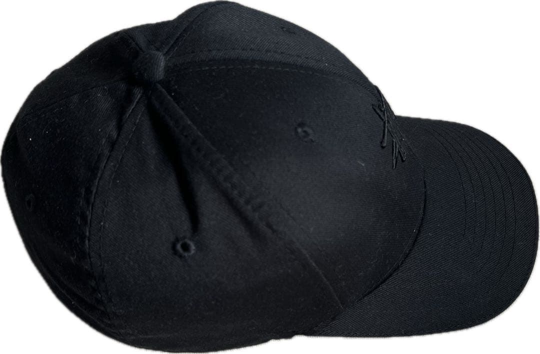 “Black Cap” old stussy 刺繍ロゴ 6パネルキャップ 黒