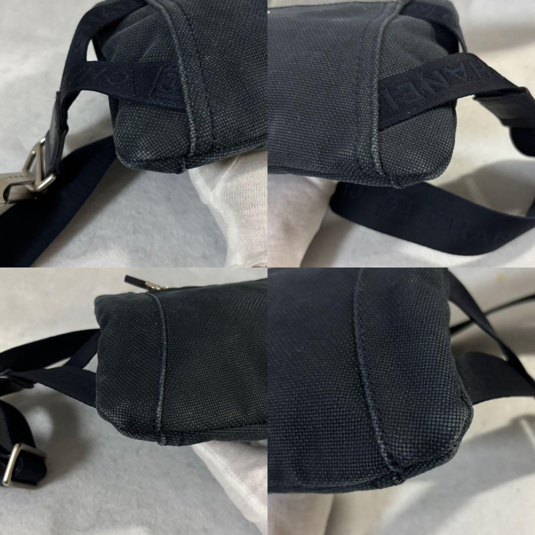 ［美品］シャネル　スポーツライン　ウエストポーチ　デカココ　ネイビー　キャンバス
