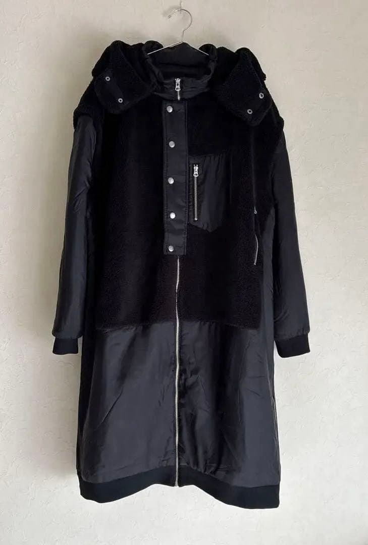 《極美品》antiqua 4WAY ダウンのような暖かさ ボアドッキングアウター