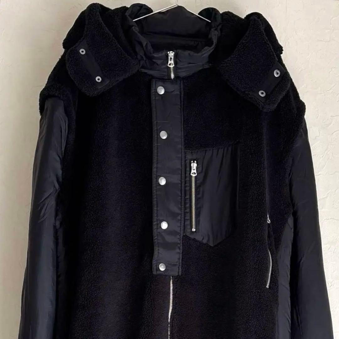 《極美品》antiqua 4WAY ダウンのような暖かさ ボアドッキングアウター