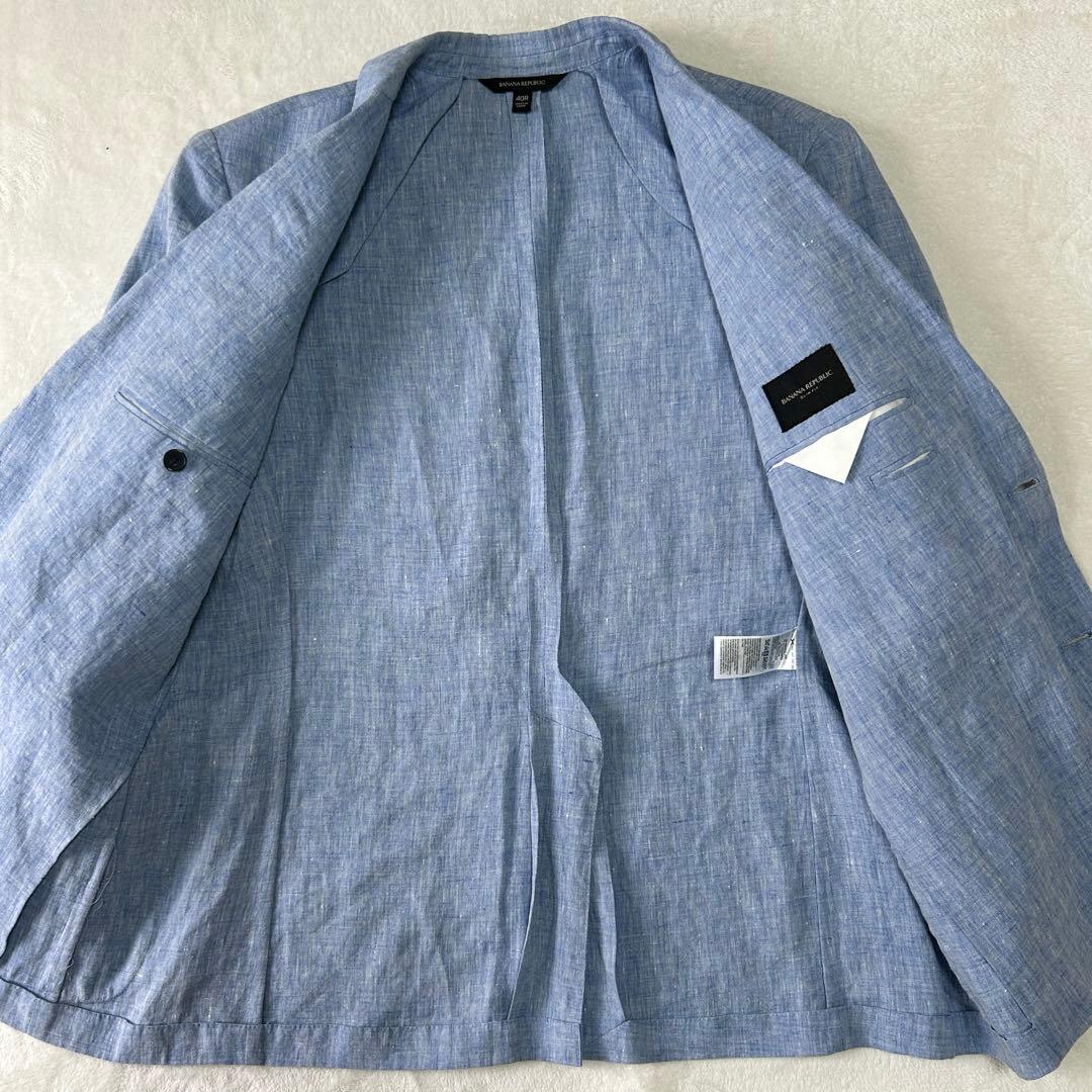 美品 定価5.5万 バナナリパブリック リネン100% サマージャケット 40