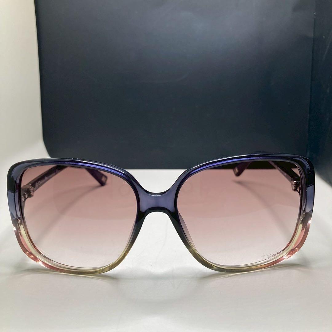 Dior グラデーション サングラス オーバーサイズ ブルー×ピンク