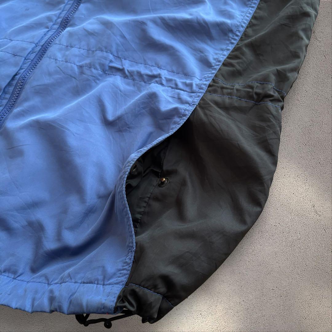 90’s Columbia ナイロンベスト青L白タグ中綿入りバイカラー