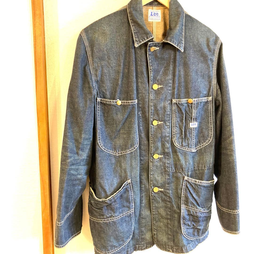 Lee リー カバーオール デニム ジャケット ビンテージ ブランド品 金 紺色