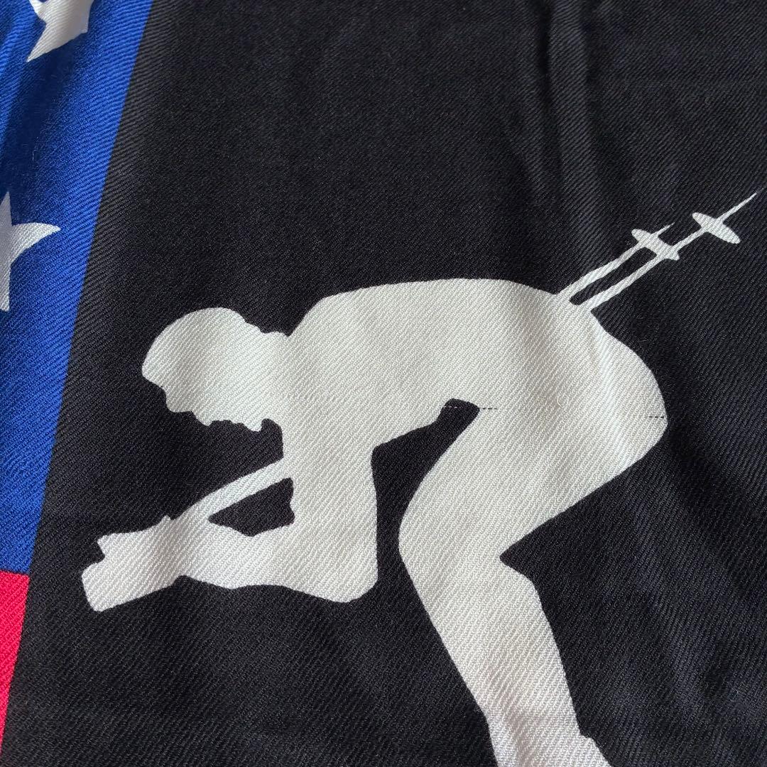 2-4.POLO ラルフローレン　SKI USA ウールショール　星条旗