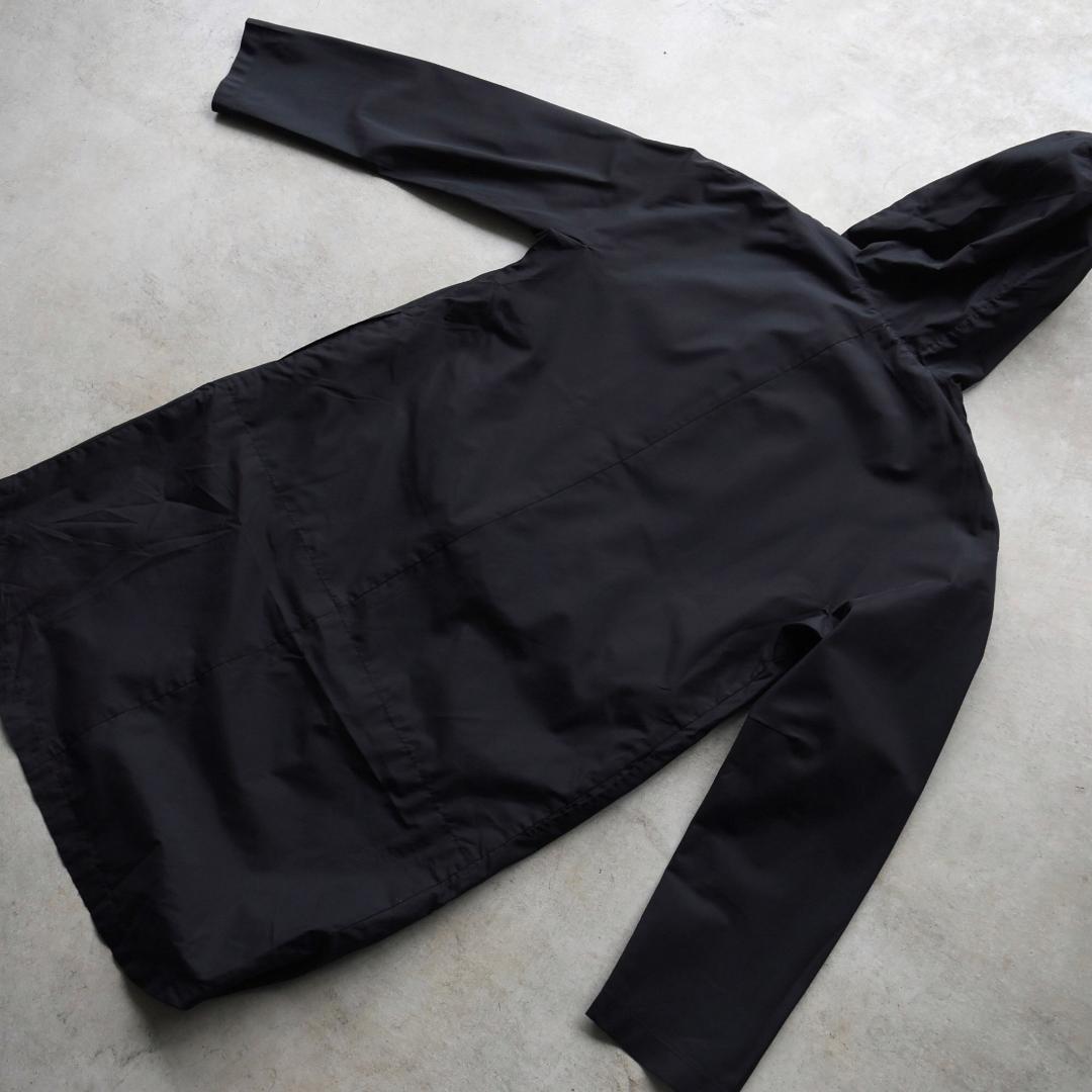90s DKNY フーデットナイロンコート 黒ブラック M ヴィンテージ